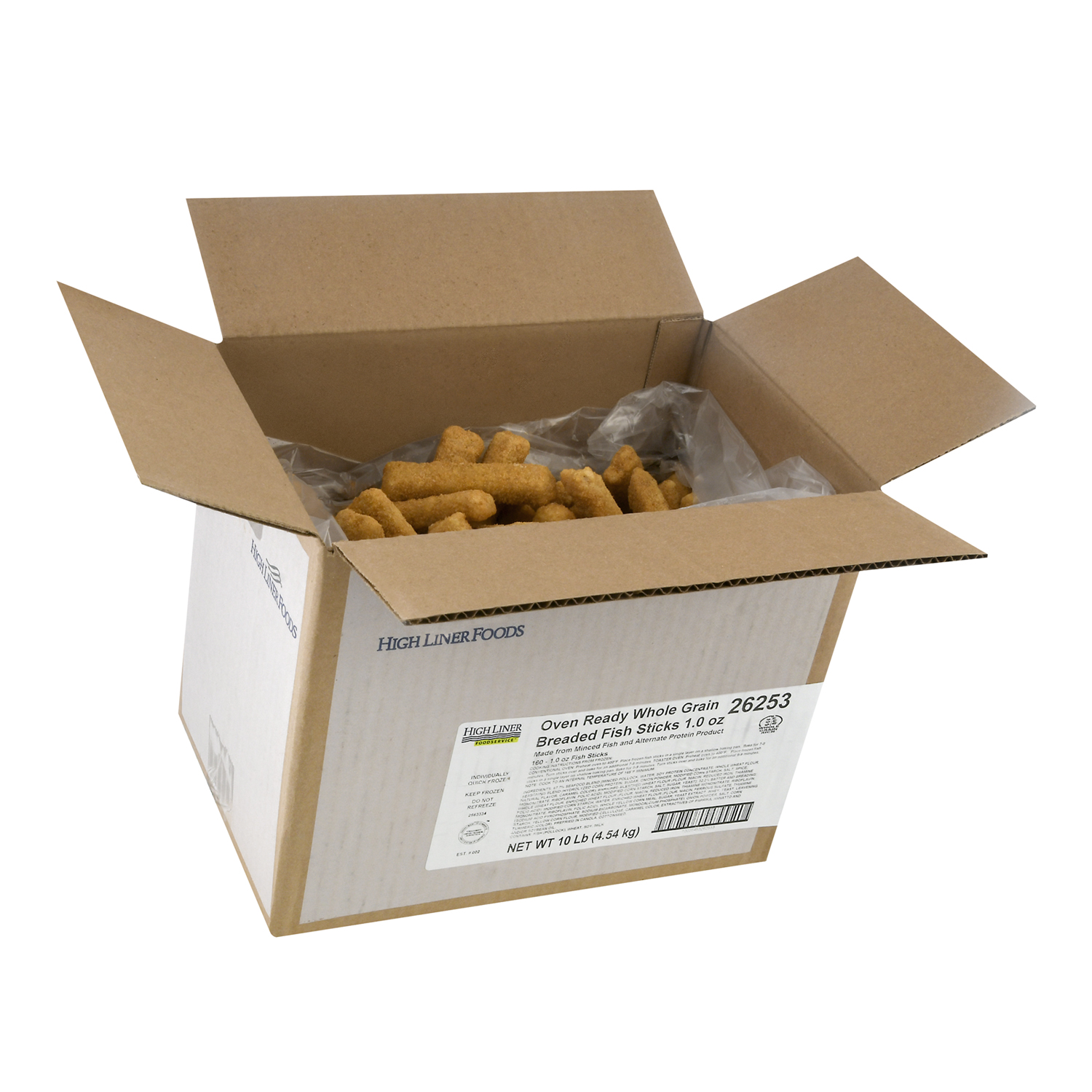 1/10 Lb Oven Ready Whole Grain Breaded Fish Sticks 1.0 oz, CN, MSC